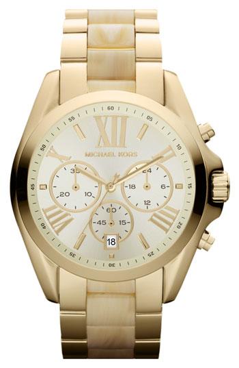 Michael Kors 'bradshaw' Chronograph Bracelet Watch Horn/
