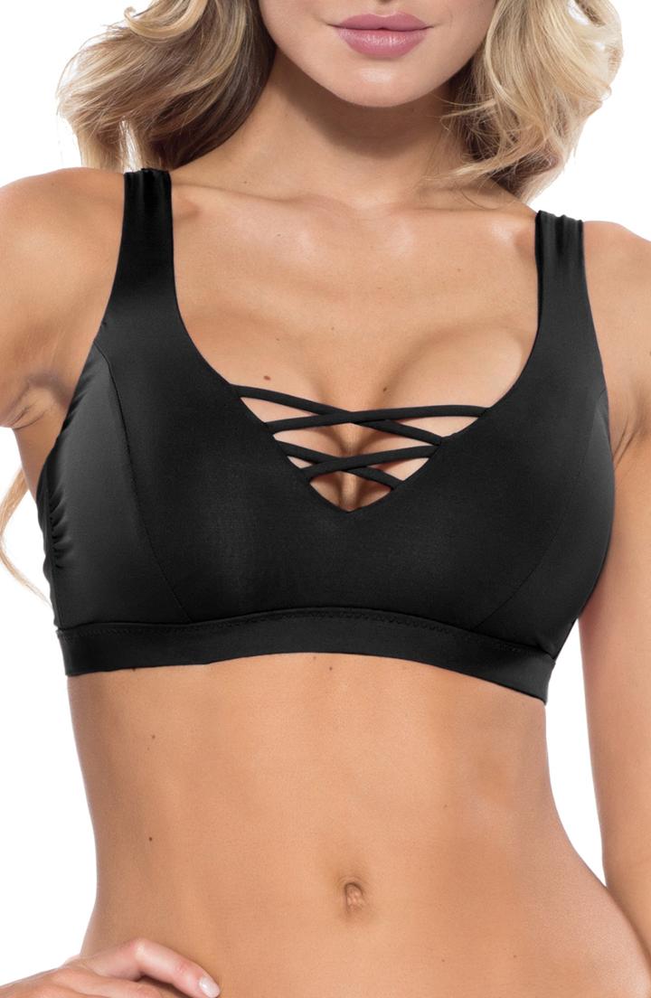Women's Becca Color Code Bikini Top D - Black