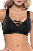 Women's Becca Color Code Bikini Top D - Black