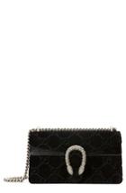 Gucci Small Dionysus Gg Velvet Shoulder Bag - Black