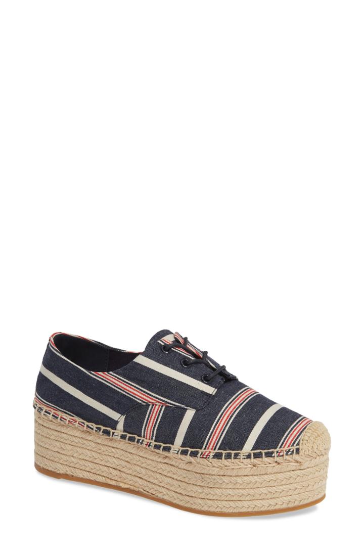 Women's Tory Burch Florence Platform Espadrille M - Blue