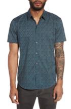 Men's John Varvatos Star Usa Cotton Sport Shirt, Size - Green