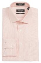 Men's Nordstrom Men's Shop Trim Fit Solid Linen & Cotton Dress Shirt .5 32/33 - Orange