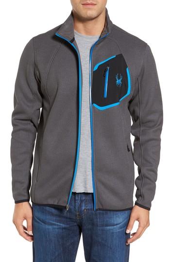 Men's Spyder Paramount Zip Sweater, Size - Grey