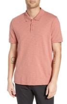 Men's Vince Slub Fit Polo Shirt, Size Medium - Pink