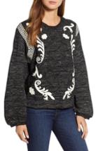 Women's Lucky Brand Embroidered Pullover - Black