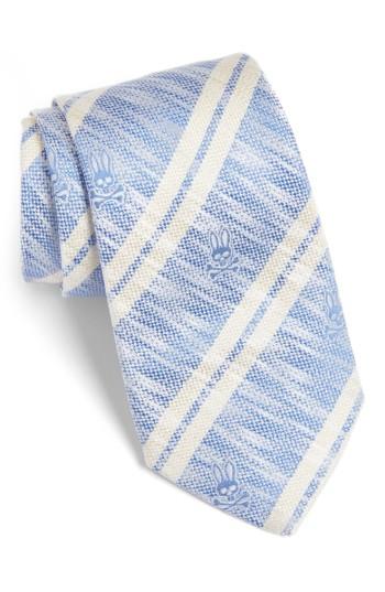 Men's Psycho Bunny Double Stripe Silk Tie