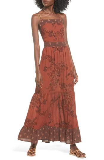 Women's Sun & Shadow Print Maxi Dress