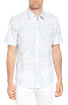 Men's Boss Luka Regular Fit Short Sleeve Sport Shirt - Blue