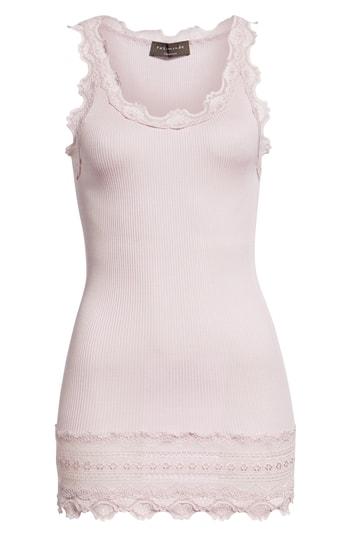 Women's Rosemunde Silk & Cotton Rib Knit Tank - Purple