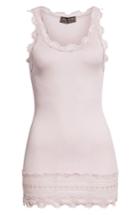 Women's Rosemunde Silk & Cotton Rib Knit Tank - Purple