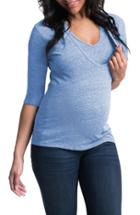Women's Bun Maternity 'softie' Three-quarter Sleeve Maternity/nursing Tee