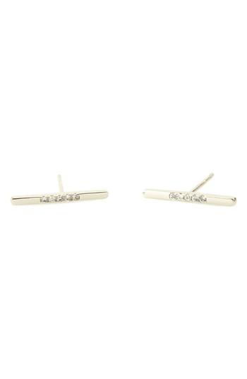 Women's Kris Nations Long Pave Stud Earrings
