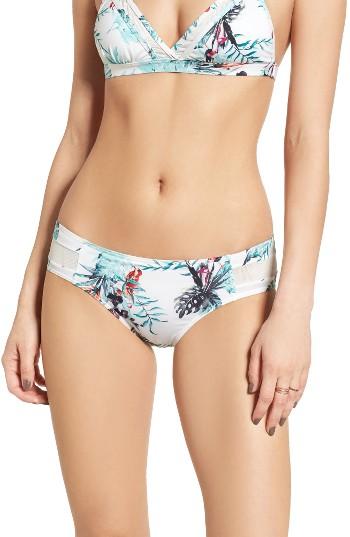 Women's Roxy Shady Palm Bikini Bottoms - White