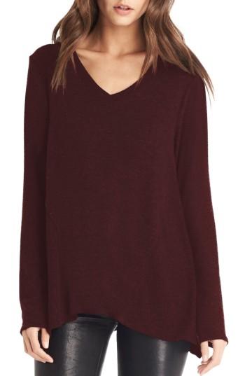 Women's Michael Stars V-neck Swing Top - Burgundy
