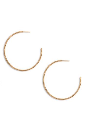 Women's Sterling Forever Gold Rope Twist Hoop Earrings
