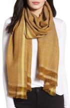 Women's Eileen Fisher Woven Stripe Scarf, Size - Metallic