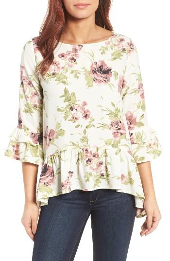Petite Women's Gibson Peplum Top P - Ivory