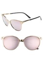Women's Versace Glam Medusa 57mm Cat Eye Sunglasses - Pink/ Gold Mirror