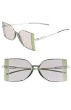 Women's Calvin Klein 51mm Butterfly Sunglasses - Silver