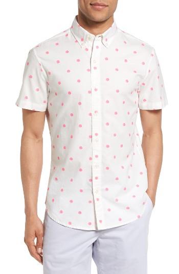 Men's Bonobos Slim Fit Dot Short Sleeve Sport Shirt