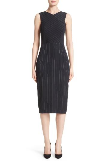Women's Jason Wu Pinstripe Stretch Dress - Black
