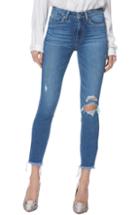 Women's Paige Hoxton Ripped Ankle Skinny Jeans
