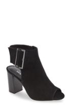 Women's Vaneli 'bisa' Peep Toe Slingback Sandal .5 M - Black