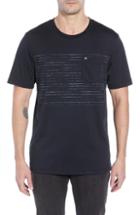 Men's Travis Mathew Outliner Striped Pocket T-shirt - Black