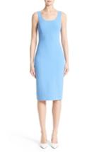 Women's Michael Kors Stretch Wool Crepe Sheath Dress - Blue