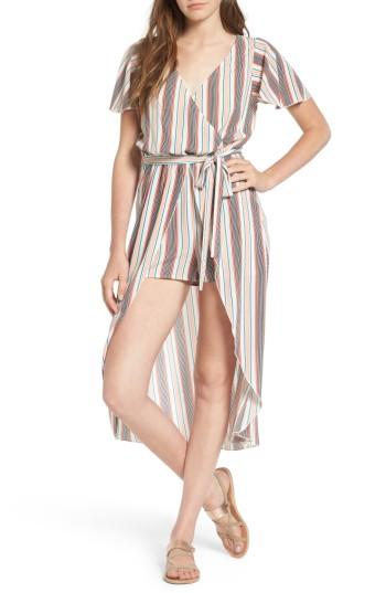 Women's Love, Fire Surplice Maxi Romper - Beige
