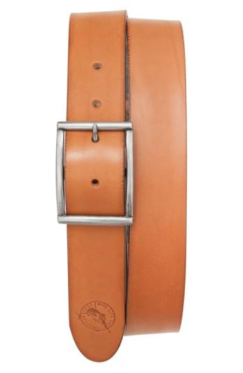 Men's Tommy Bahama Reversible Hibiscus Print Leather Belt - Tan