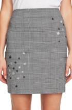 Women's Cece Glen Plaid Embroidered Miniskirt