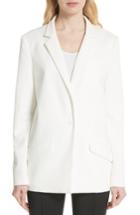 Women's Tracy Reese Textured Stretch Cotton Blend Blazer - White