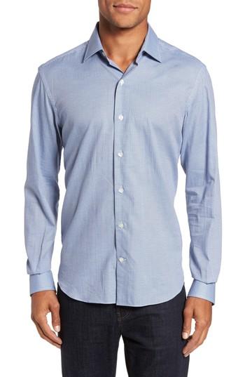 Men's Culturata Geo Print Sport Shirt, Size - Blue
