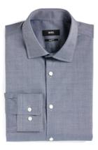 Men's Boss Sharp Fit Solid Dress Shirt R - Blue