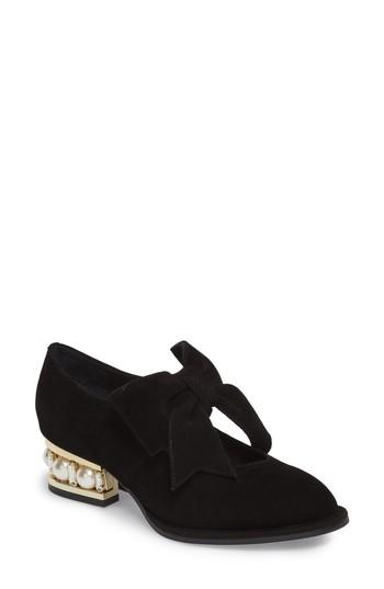 Women's Jeffrey Campbell Cordene Embellished Bow Pump M - Black