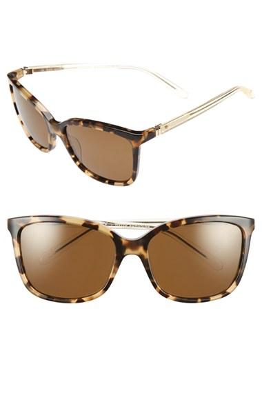 Women's Kate Spade New York 'kasie' 55mm Polarized Sunglasses - Havana/ Honey