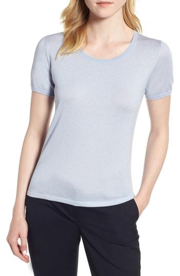 Women's Nordstrom Signature Silk Cashmere Crewneck Sweater - Blue