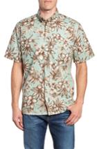 Men's Reyn Spooner Onishi Garden Fit Sport Shirt, Size Small - Green