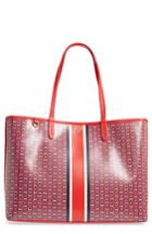 Tory Burch Gemini Link Coated Canvas Tote - Red