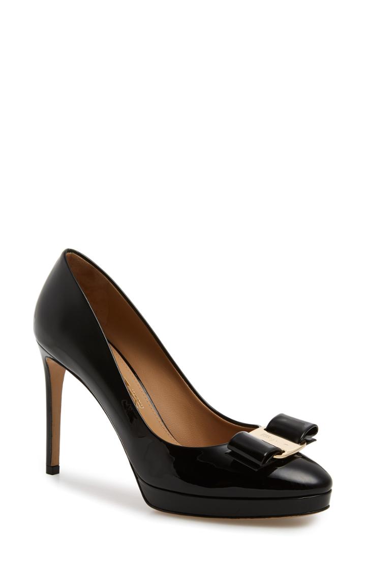 Women's Salvatore Ferragamo Osimoglit Platform Pump B - Black