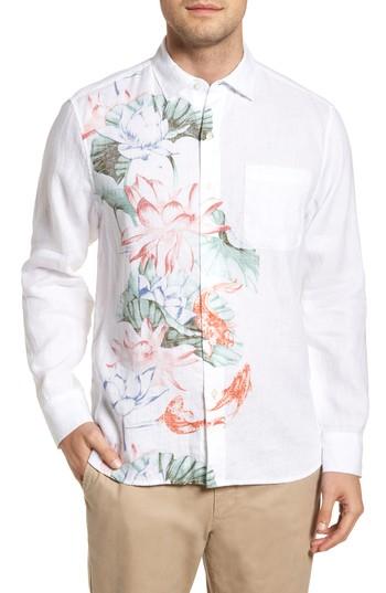 Men's Tommy Bahama Koi West Regular Fit Linen Sport Shirt - White