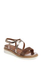 Women's Tamaris 'eda' Platform Wedge Sandal Eu - Metallic