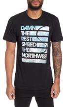 Men's Casual Industrees Damn The Rest Trail Map T-shirt - Black