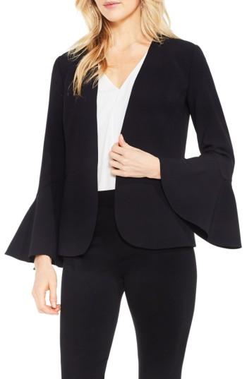 Petite Women's Vince Camuto Bell Sleeve Blazer P - Black