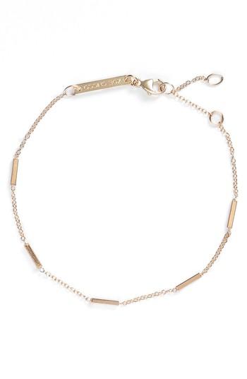 Women's Zoe Chicco Tiny Bar Station 14k Gold Bracelet