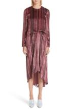 Women's Sies Marjan Metallic & Shag Stripe Dress - Pink