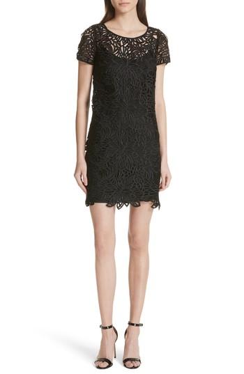 Women's Milly Chloe Lace Shift Dress - Black