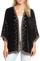 Women's Johnny Was Greban Velvet Kimono Wrap - Black